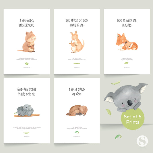 Aussie Animals - Wall Art Prints - SET