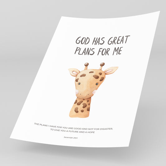 God has great plans for me (Safari Animals)