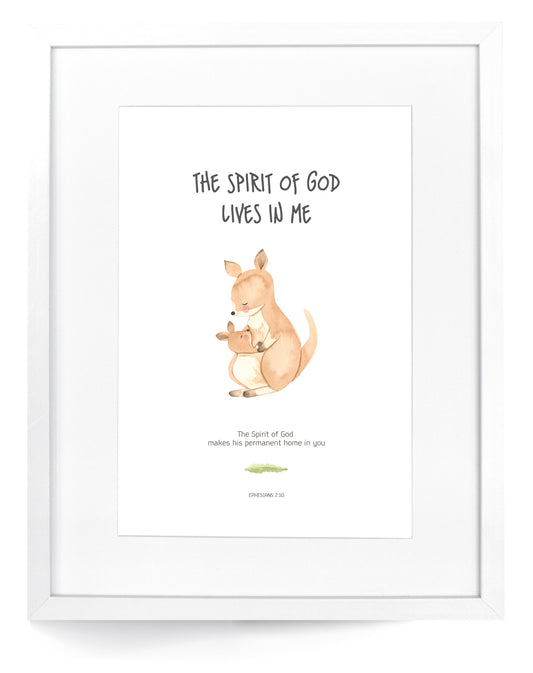 The Spirit of God lives in me - Aussie Animals Framed Art