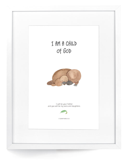 I am a child of God - Aussie Animals Framed Art
