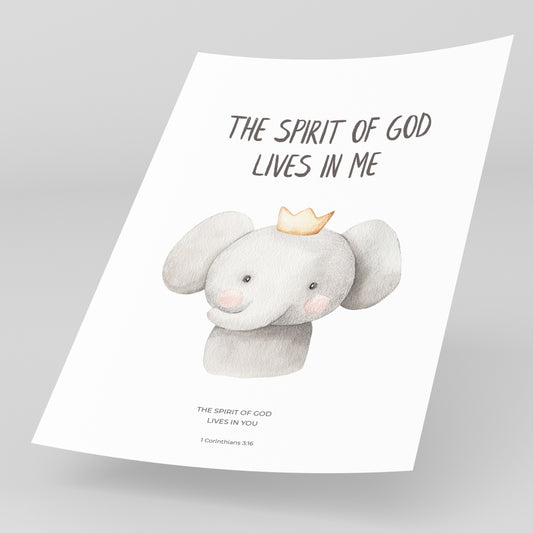 The Spirit of God lives within me (Safari Animals)